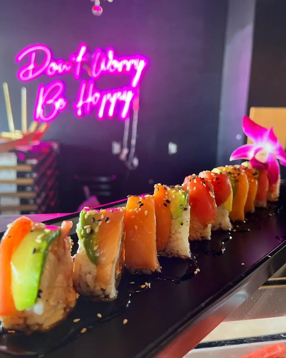 Rainbow Roll sushi roll